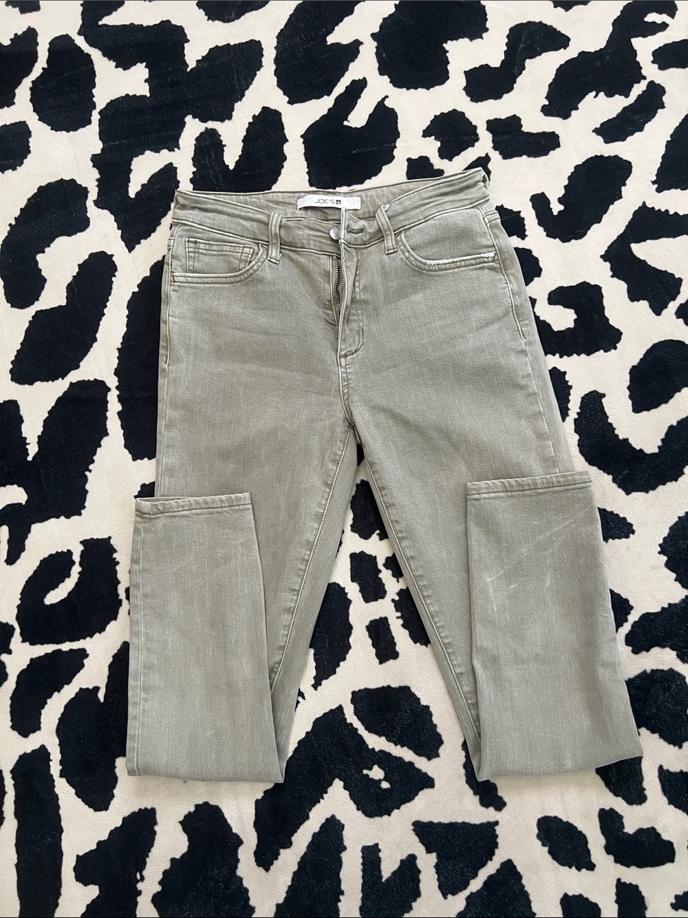 Joe's Mid-Rise Slim Ankle Jeans in Olive-grey